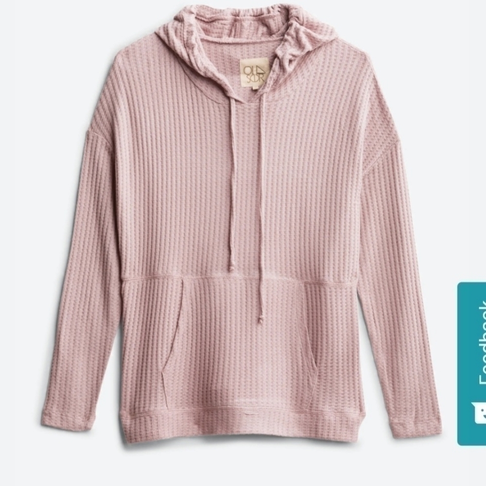 Chaser Sarley Textured Hoodie Knit Top Size medium